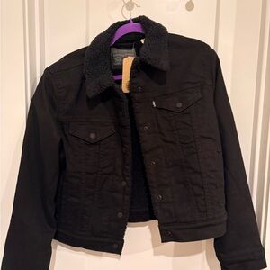 Levi's Black Jacket with Sherpa Lining